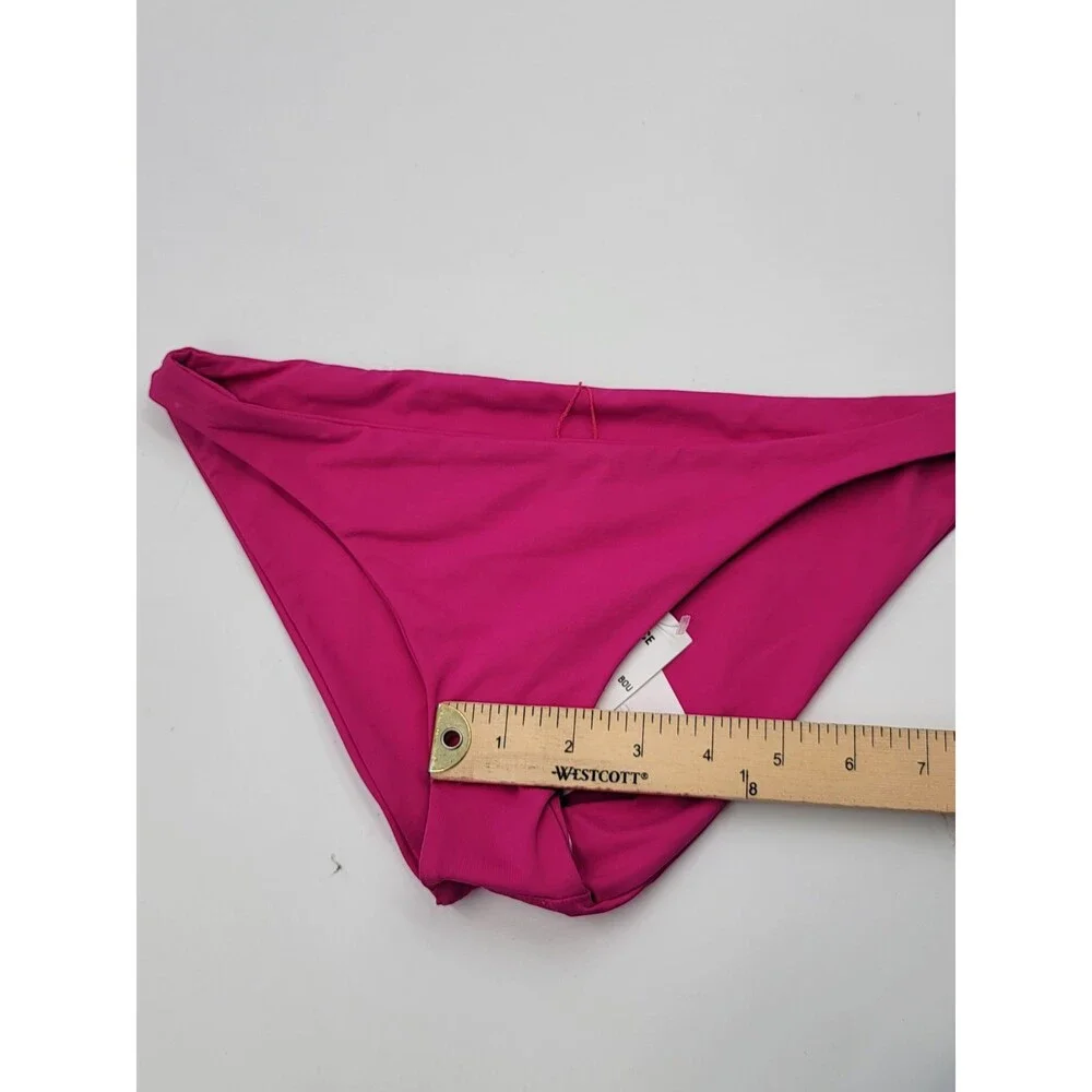 L*Space Camacho Bikini Bottom Women's XS Bougainville Solid Full Coverage